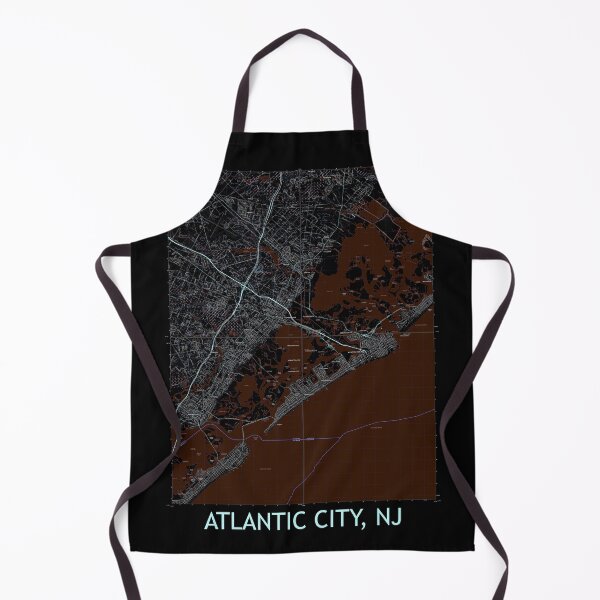Item preview, Atlantic City, NJ Quad Topographical Map Dark designed and sold by PGHPhotoCo.