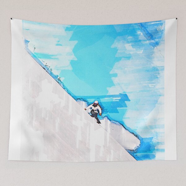 Item preview, Skiing In Norway Abstract. For ski lovers. designed and sold by ColortrixArt.