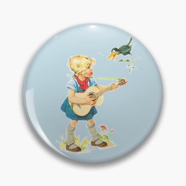 Item preview, Child illustration - Girl playing guitar (Ziggurat color) designed and sold by jwebmarket.