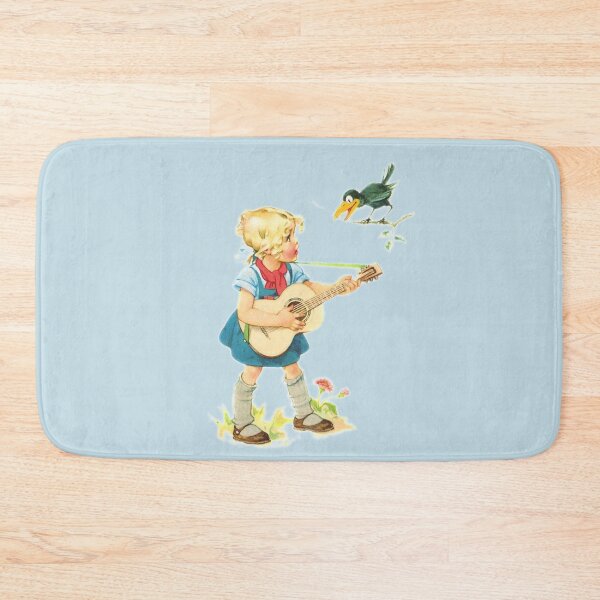 Item preview, Child illustration - Girl playing guitar (Ziggurat color) designed and sold by jwebmarket.