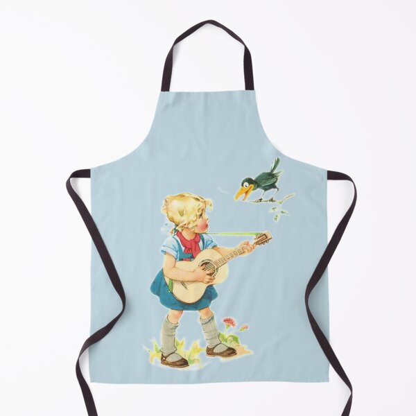Item preview, Child illustration - Girl playing guitar (Ziggurat color) designed and sold by jwebmarket.