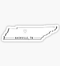 Nashville, TN home is where heart is Sticker