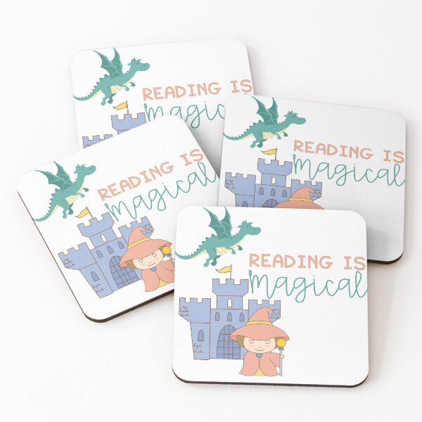 Item preview, Reading is Magical Castle with Dragon designed and sold by Kirsten Uecker.