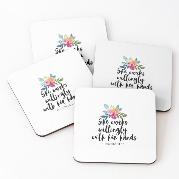 Item preview, She Works Willingly With Her Hands - Bible Verse  designed and sold by ProudNurse.