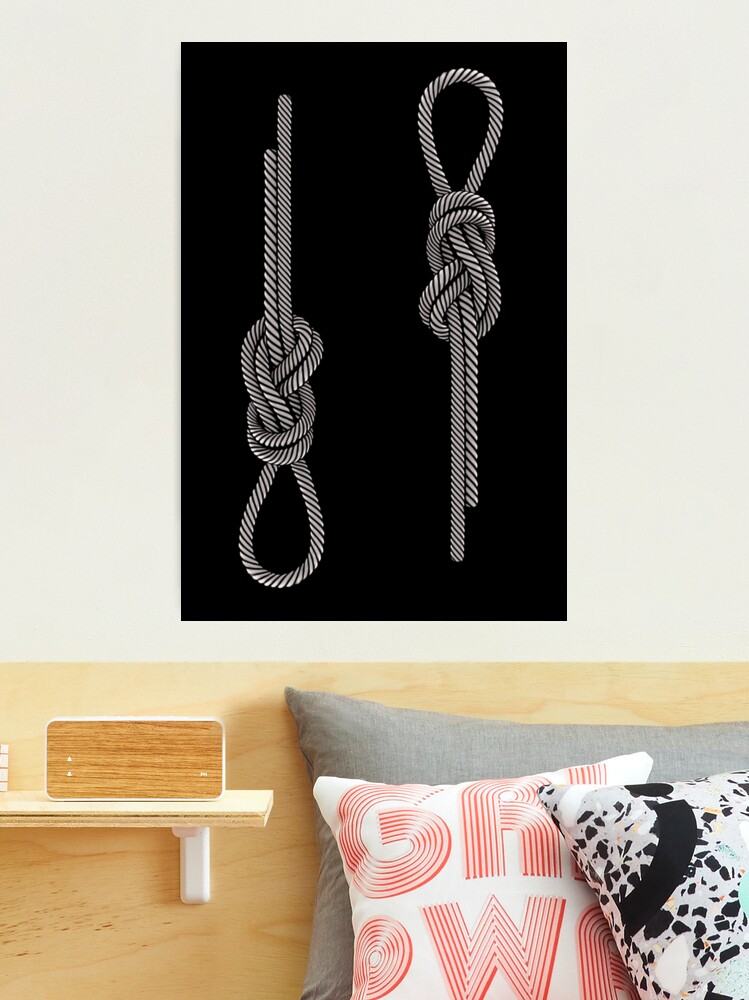 Figure eight knot for climbing - sailing Art Board Print by