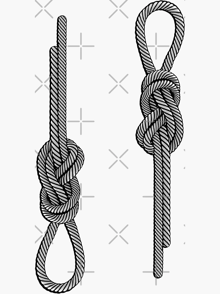 Figure eight knot for climbing - sailing Art Board Print by