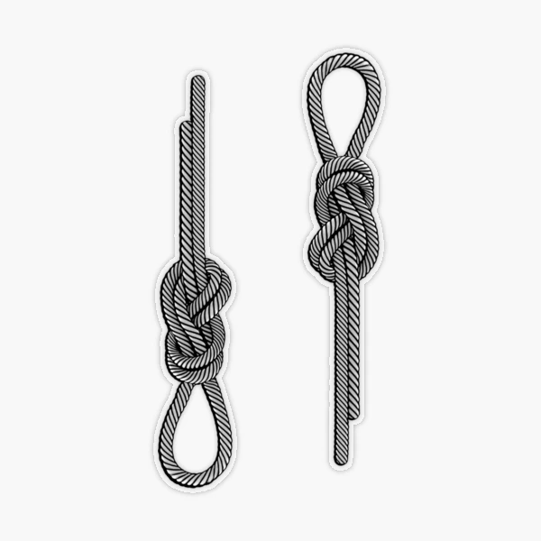 Figure eight knot for climbing - sailing Art Board Print by