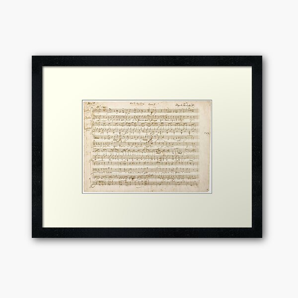 Aperçu de l'œuvre Mozart | Partition manuscrite originale d'Amadeus Mozart créée et vendue par en10minutos.