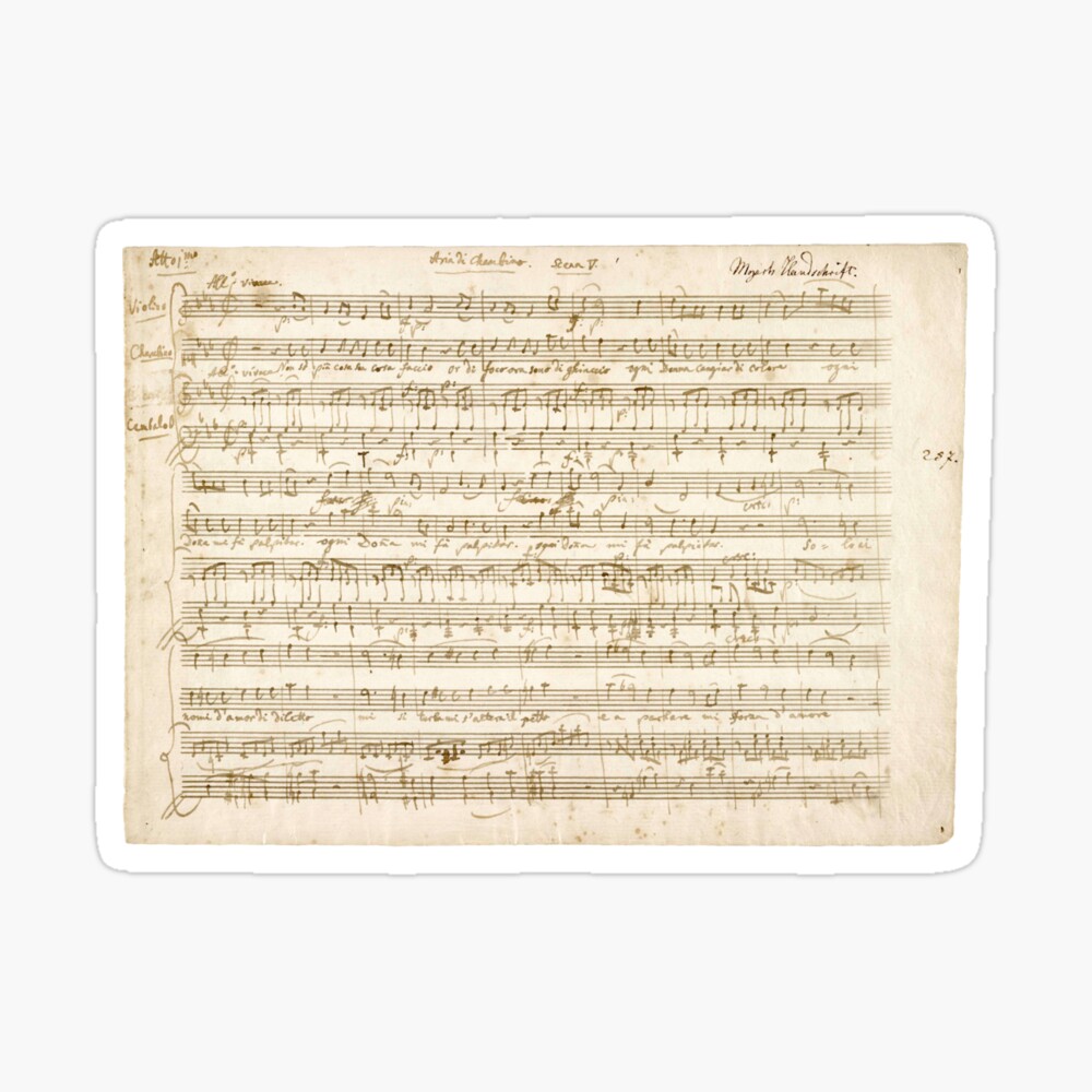 Mozart | Amadeus Mozart original manuscript score Poster