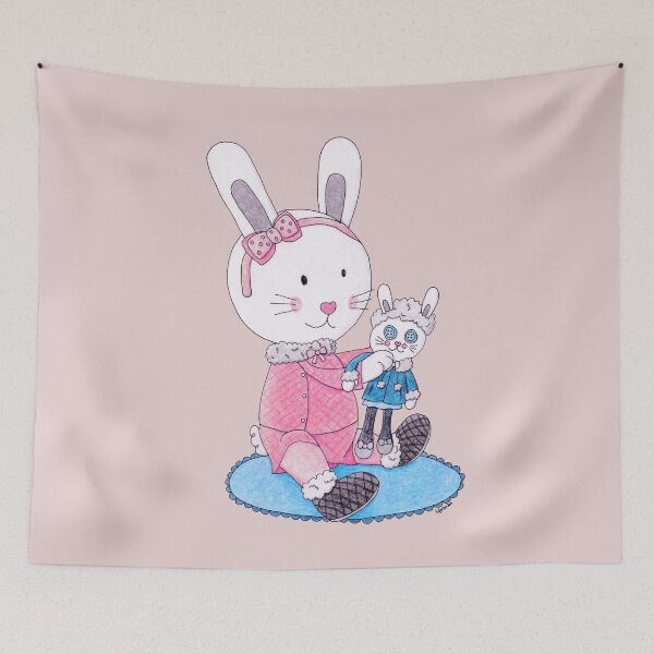 Artikelvorschau, Rabbit with Mini Rabbit entworfen und verkauft von LouiseFranksArt.