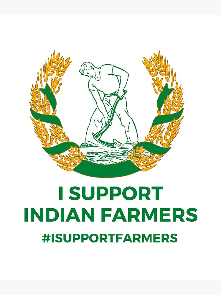 Premium Vector | National farmers day with indian plowman logo banner and  hindi calligraphy text