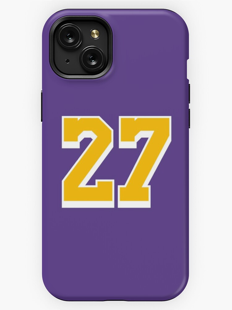 27 Yellow Number Twenty-seven Purple Basketball Jersey Poster for Sale by  elhefe