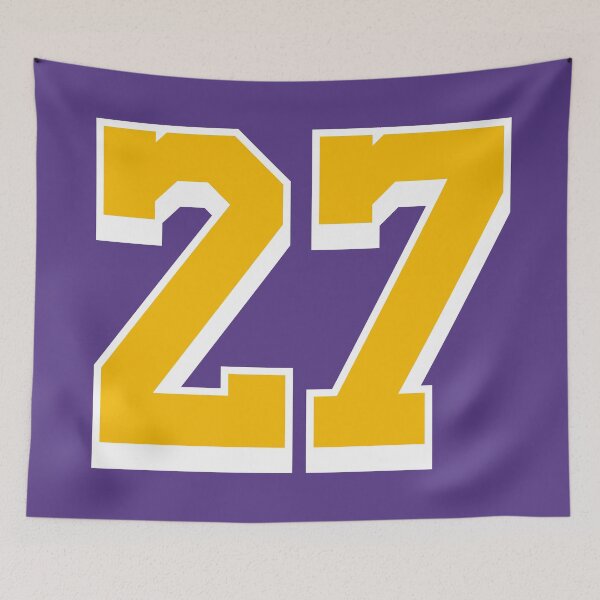 Item preview, 27 Yellow Number Twenty-seven Purple Basketball Jersey designed and sold by elhefe.