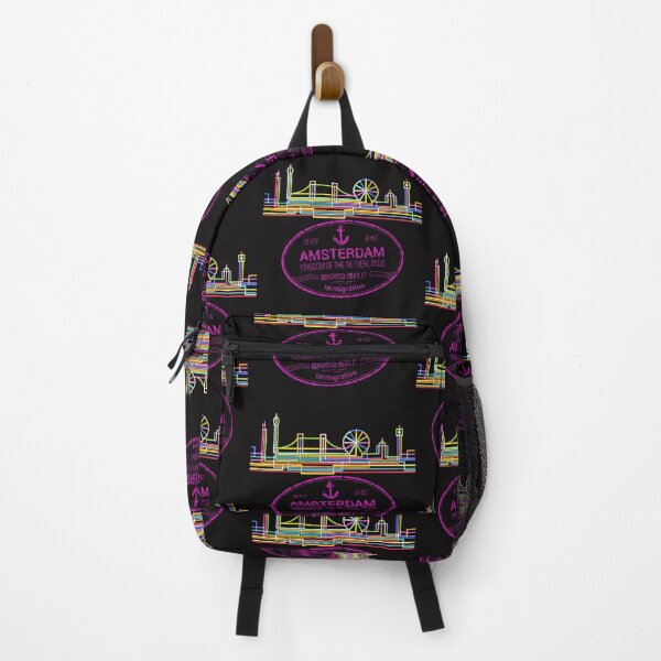 Item preview, Amsterdam Kingdom City Skyline Neon Dream designed and sold by Drnksuzys.
