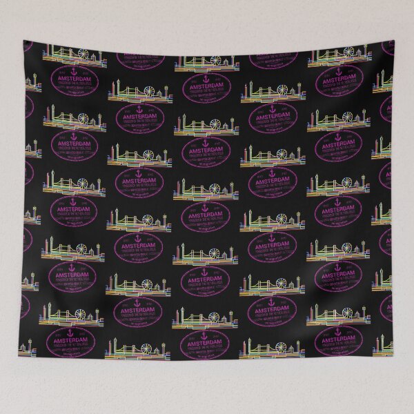 Item preview, Amsterdam Kingdom City Skyline Neon Dream designed and sold by Drnksuzys.