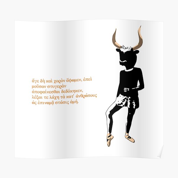 Self-portrait, bull-headed Poster
