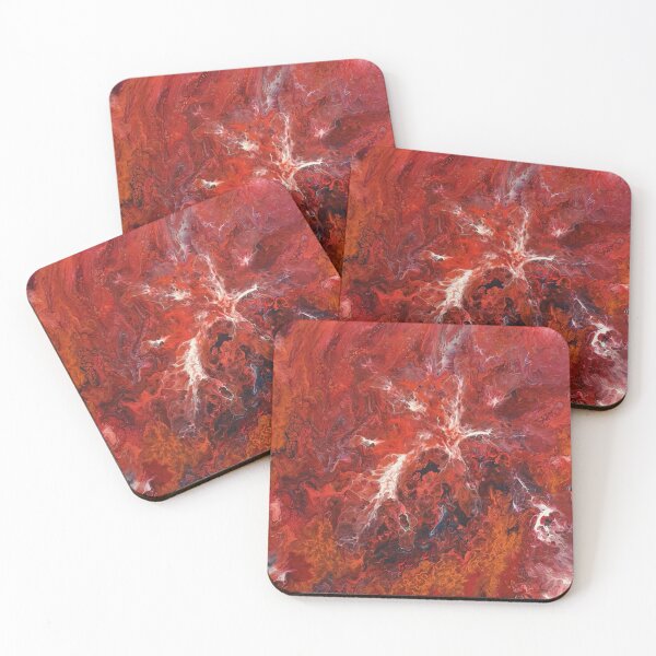 Item preview, Red Nebula painting designed and sold by MaggieMosleyArt.