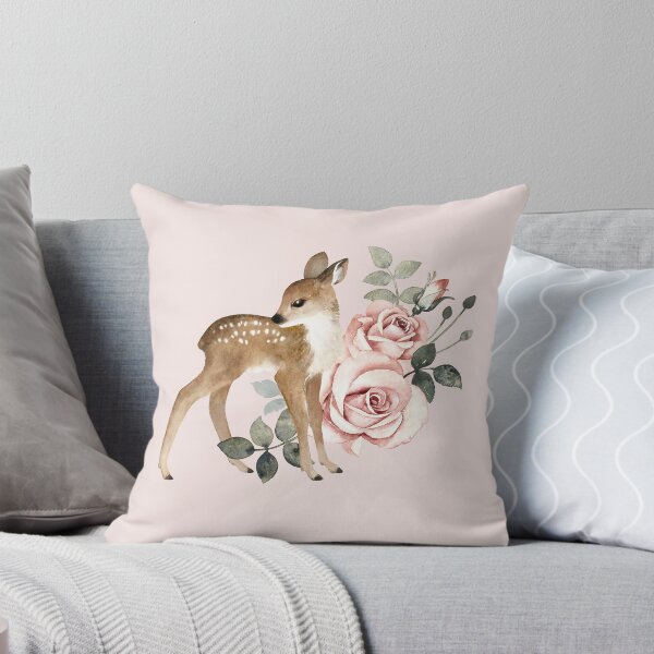Item preview, Petit cerf avec des roses vintage / Blush designed and sold by MirabellePrint.