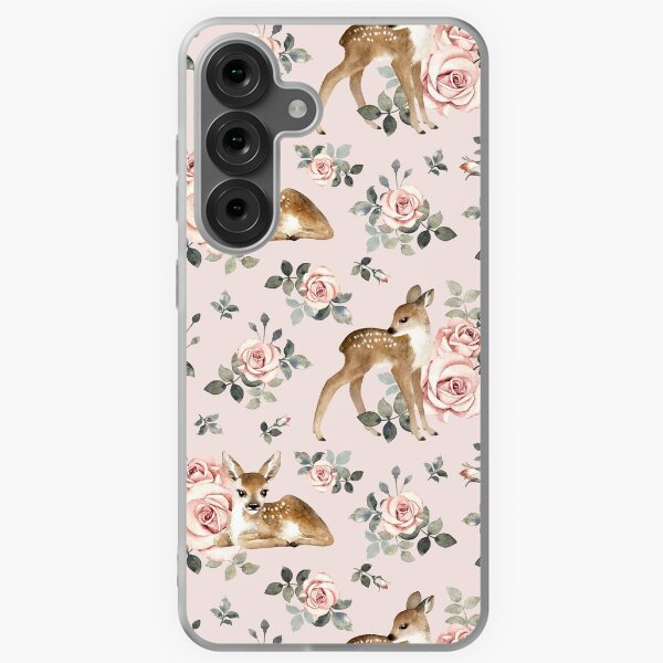 Little Deer With Vintage Roses / Blush  Samsung Galaxy Soft Case