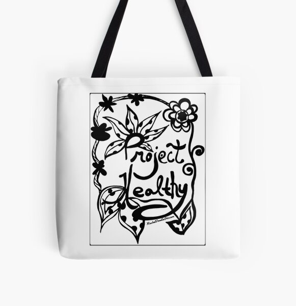 Rachel Doodle Art - Project Healthy All Over Print Tote Bag