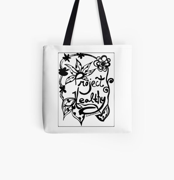 Rachel Doodle Art - Project Healthy All Over Print Tote Bag