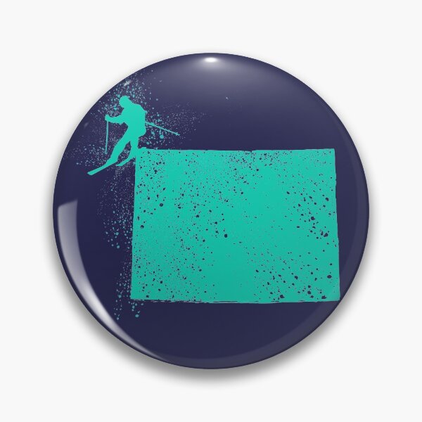 Item preview, State of Colorado Skier- Now in Teal! designed and sold by HungryDino.