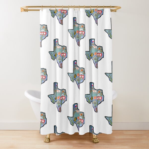 Texas Pride Sticker Shower Curtain
