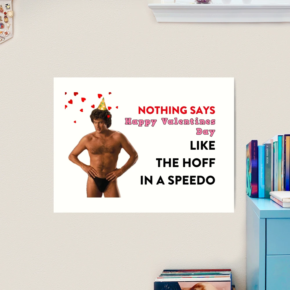 The Hoff, Valentines day, Love, Valentine, Sexy, 80s, Retro, Hot, Romantic,  Cards and gifts | Art Print