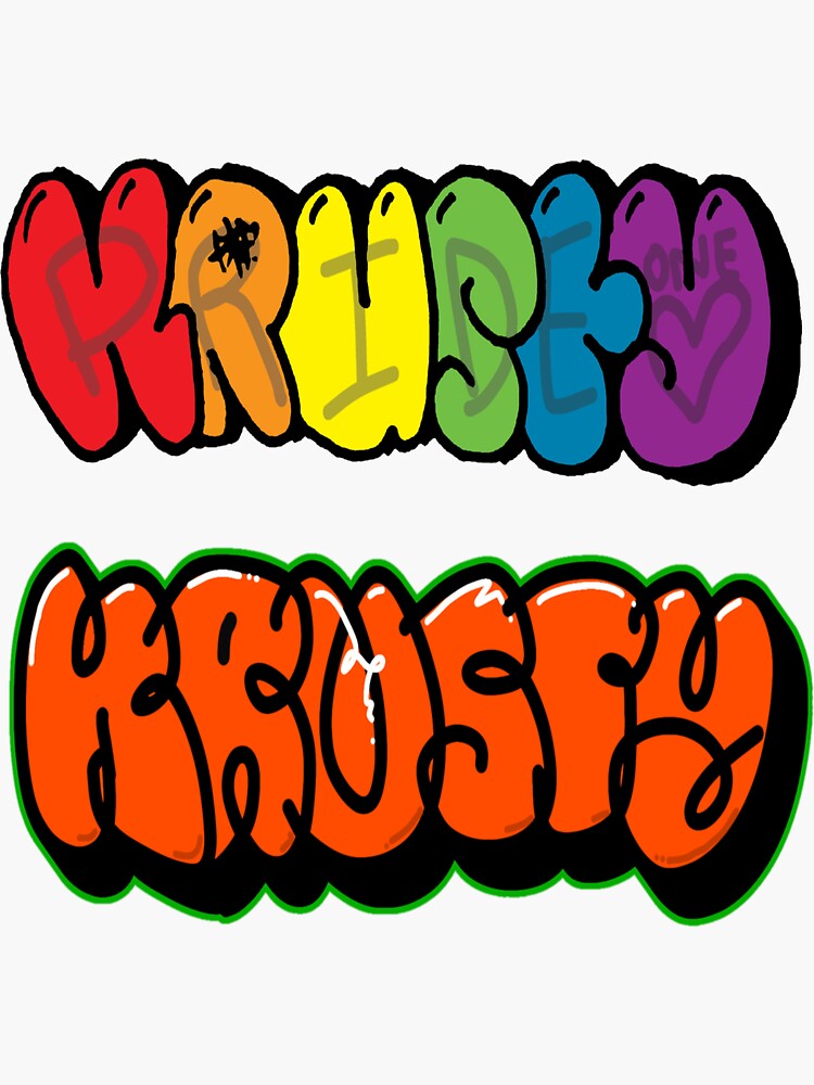 "Graffiti classic style double throw ups" Sticker by KrustyTheWriter