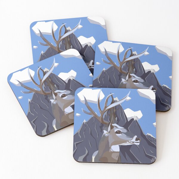 Item preview, Deer in the Mountains designed and sold by ArtByHunter.