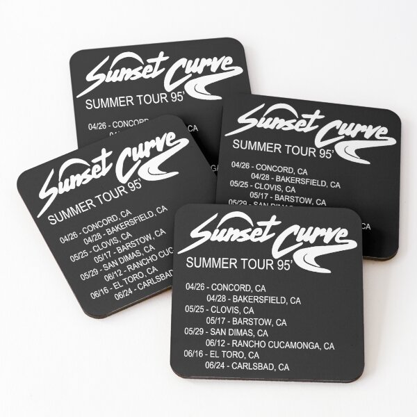 Artikelvorschau, Sunset Curve Band Sommer Tour 1995 entworfen und verkauft von maploondesigns.