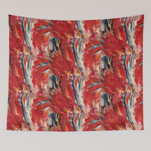 Item preview, Red abstract painting designed and sold by MaggieMosleyArt.