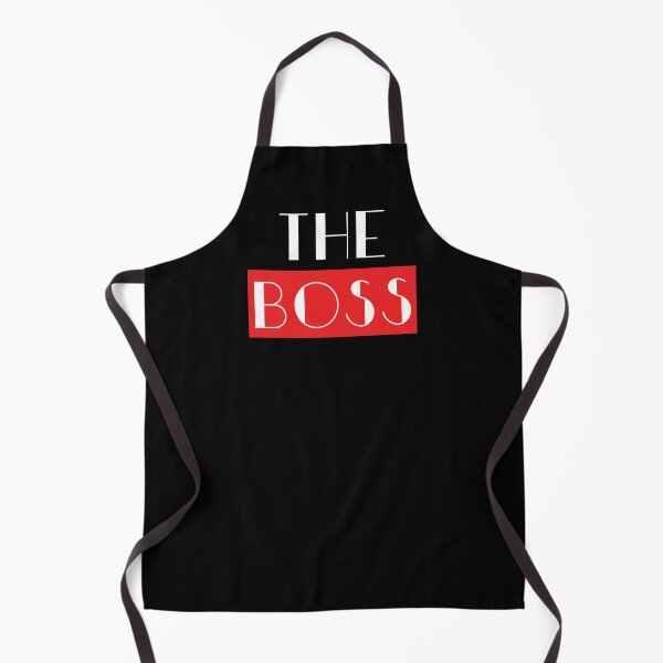 Item preview, The Boss and The Real Boss, 2-Piece Kitchen Apron Set, Engagement, Bridal Shower, couple designed and sold by MalikaBela.