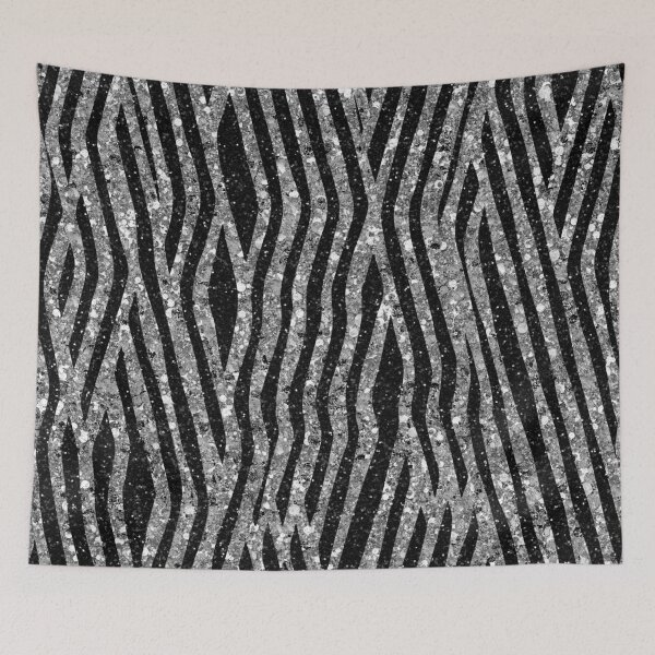 Item preview, Glittery Zebra Faux Animal Fur designed and sold by Octavia Soldani.