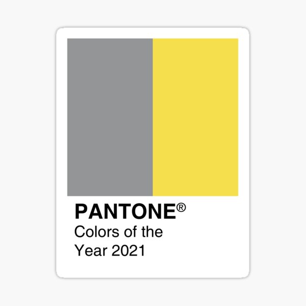Pantone 2021 Colors of the Year | Ultimate Gray & Illuminating Yellow Sticker