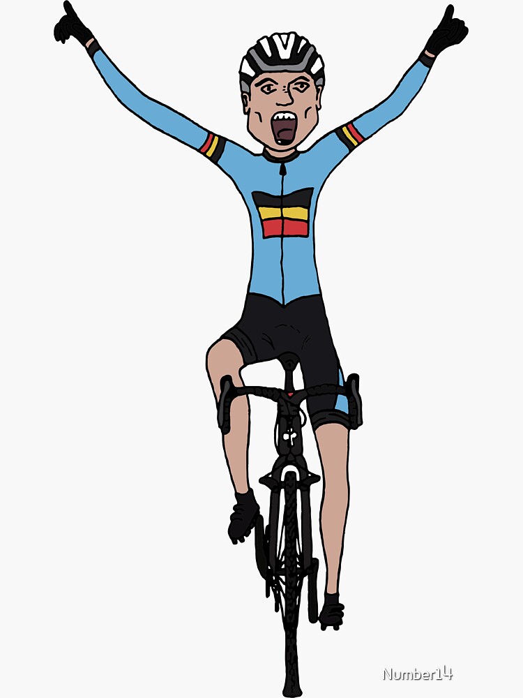 "Wout Van Aert" Sticker by Number14 | Redbubble