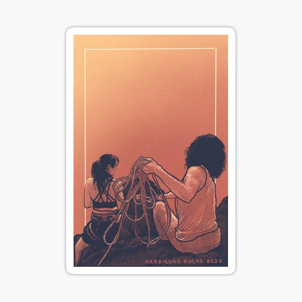 Girl climbers at Harrison's Rocks Sticker