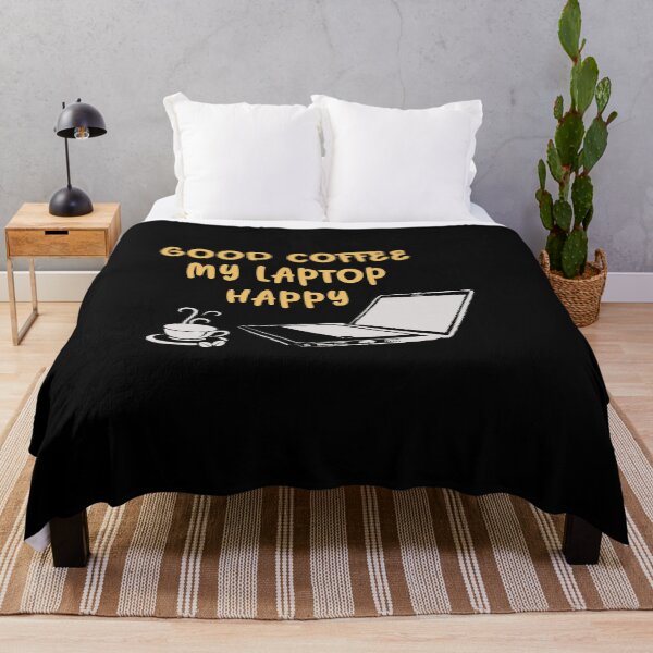 Item preview, Good coffee, my laptop, happy saying, coffee fan gift designed and sold by ThommyBLN.