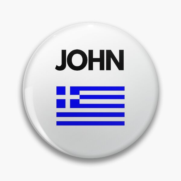 Item preview, John Greek Name with Greek Flag Design designed and sold by TheGreekGuy.