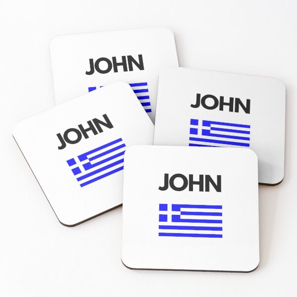 Item preview, John Greek Name with Greek Flag Design designed and sold by TheGreekGuy.