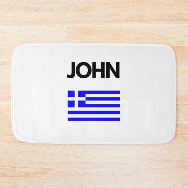 Item preview, John Greek Name with Greek Flag Design designed and sold by TheGreekGuy.