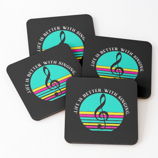 Item preview, Life Is Better With Singing ,Cute Colorful Sunset Retro Design  designed and sold by DESIGNNOUR.