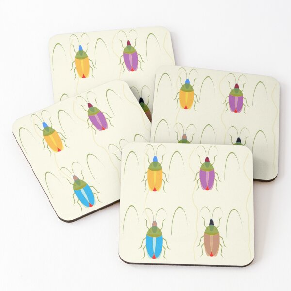 Item preview, Colorful beetles pattern designed and sold by tetibright.