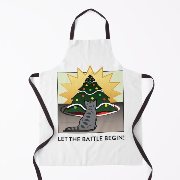 Item preview, Let the Battle Begin - Cat versus Christmas Tree designed and sold by FabiolaSantos.