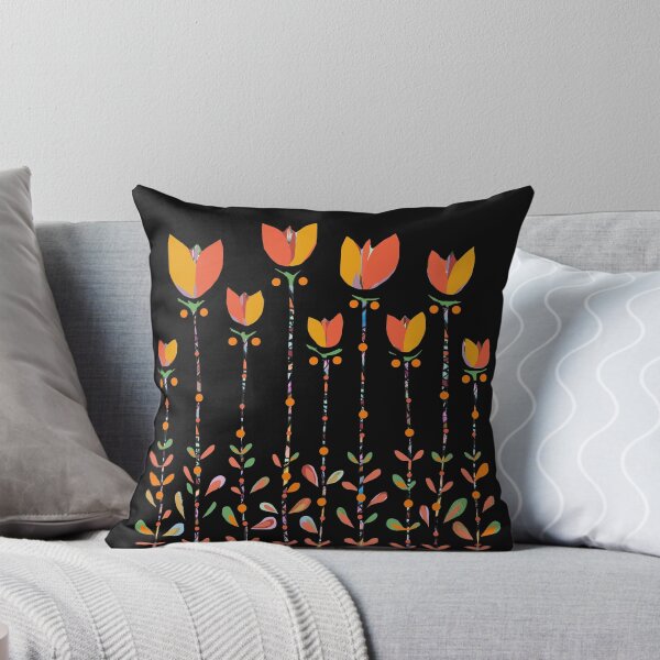 Aperçu de l'œuvre Mélange de tulipes rétro orange, foncé créée et vendue par ZjalDesign.