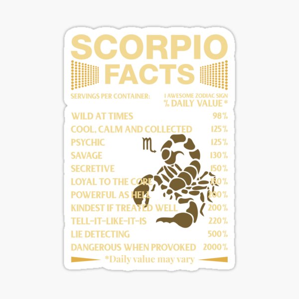 Item preview, Scorpio Zodiac Sign Fact designed and sold by joykart.