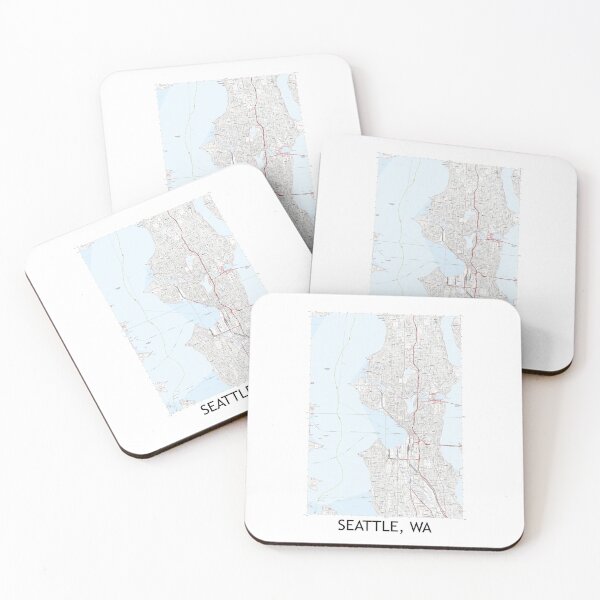Item preview, Seattle, WA Quad Topographical Map Clean designed and sold by PGHPhotoCo.