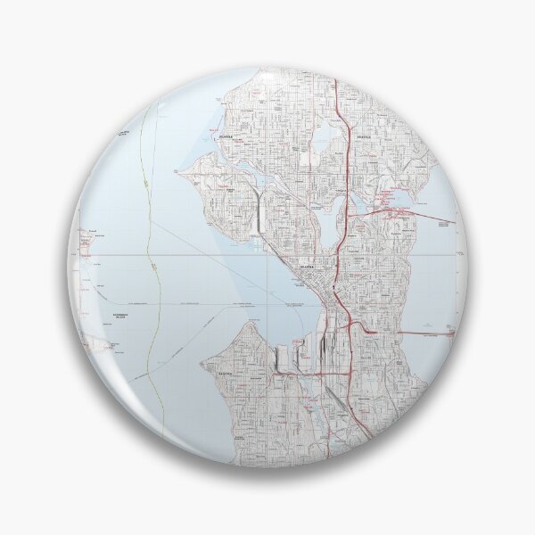 Item preview, Seattle, WA Quad Topographical Map Clean designed and sold by PGHPhotoCo.