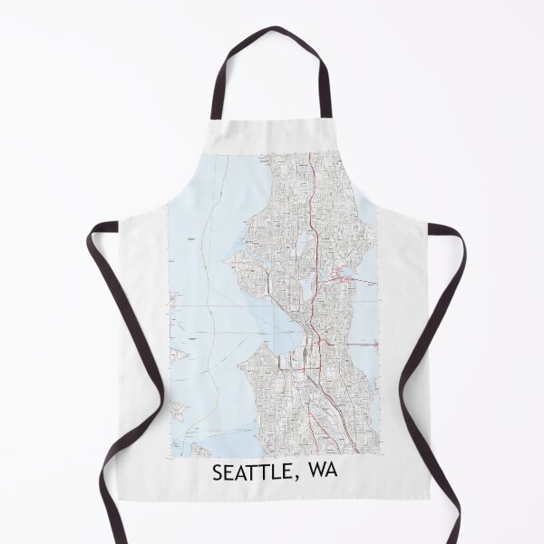Item preview, Seattle, WA Quad Topographical Map Clean designed and sold by PGHPhotoCo.