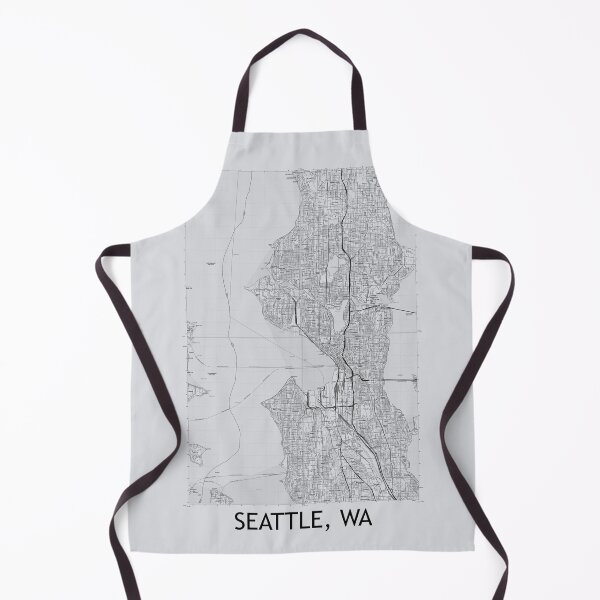 Item preview, Seattle, WA Quad Topographical Map Grey designed and sold by PGHPhotoCo.